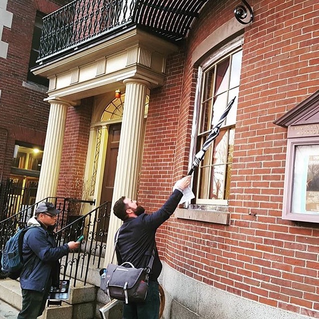 On-site review of a historic brick building